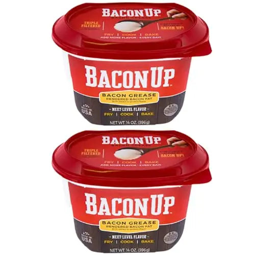 Bacon Grease for Cooking  14 oz Tri-Filtered Authentic Bacon Fat, No Carbs, Gluten-Free (2-Pack)