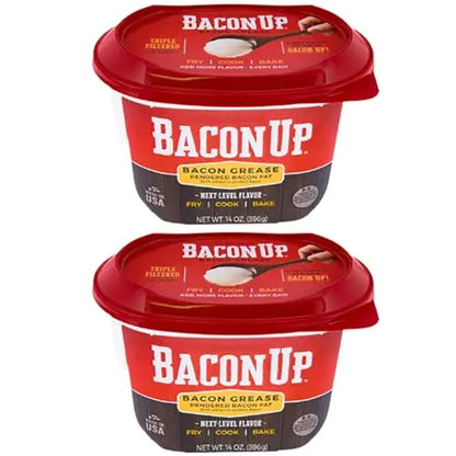 Bacon Grease for Cooking  14 oz Tri-Filtered Authentic Bacon Fat, No Carbs, Gluten-Free (2-Pack)