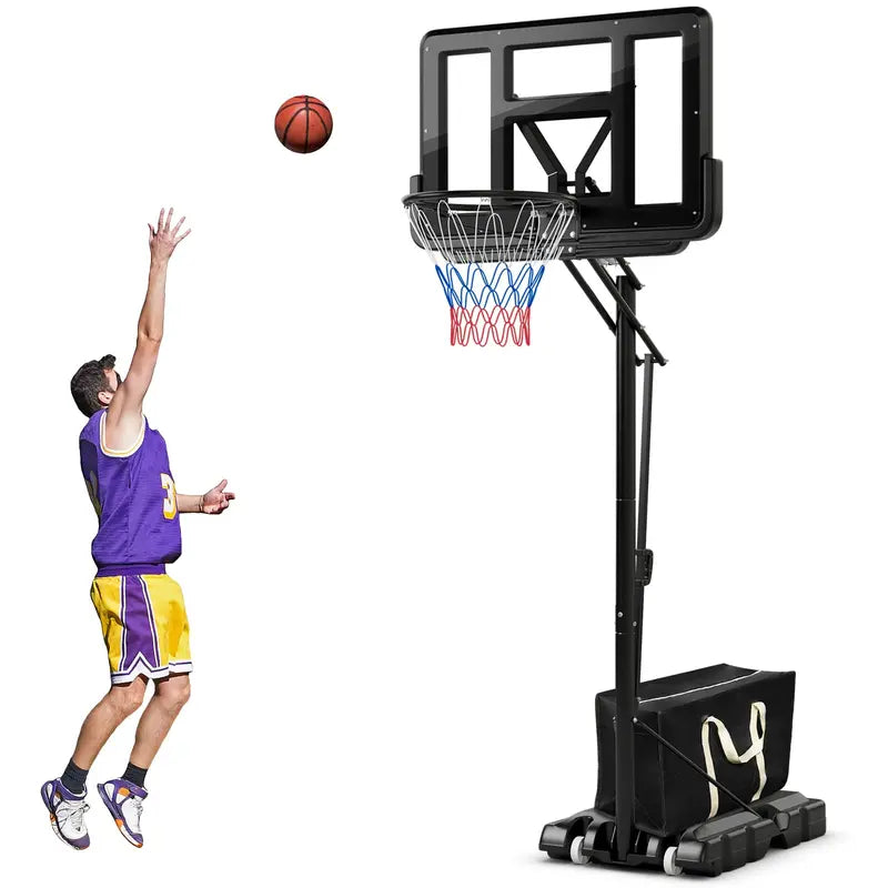 Height-Adjustable Portable Basketball Hoop  5-Tier Outdoor Goal System (810 ft Range)