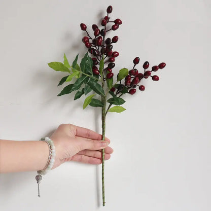 Christmas Silk Flower Ornaments  Festive Artificial Floral Accents for Holiday Decor