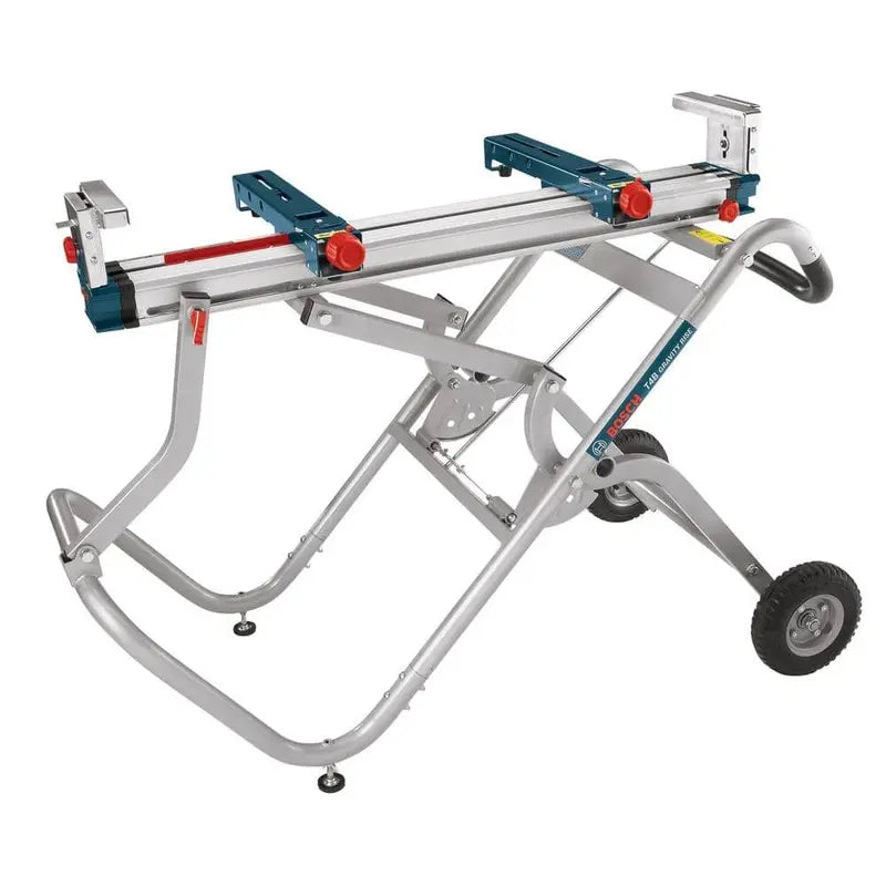 Bosch Portable Folding Gravity Rise Miter Saw Stand with Wheels T4B