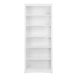 Prepac Home Office 31.5 in. in Wide White 6-Shelf Standard Bookcase WDL-3277-K