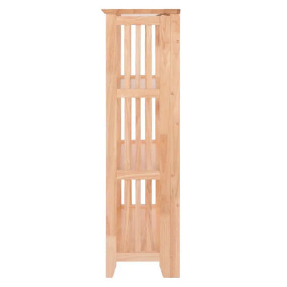 Three-Section Foldable Shelf in Natural Wood Finish