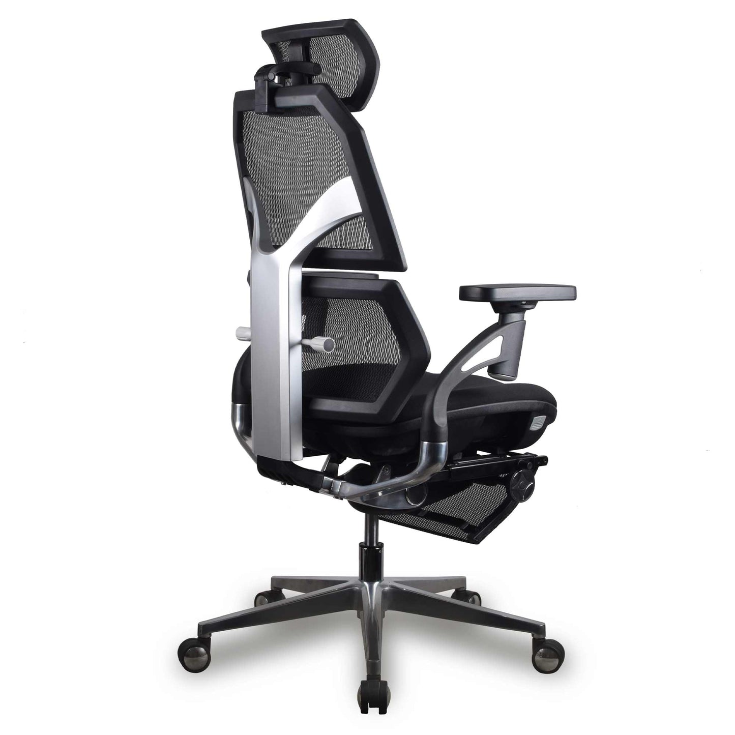 Chaise ergonomique de bureau - AURA PREMIUM Noire en mousse et maille