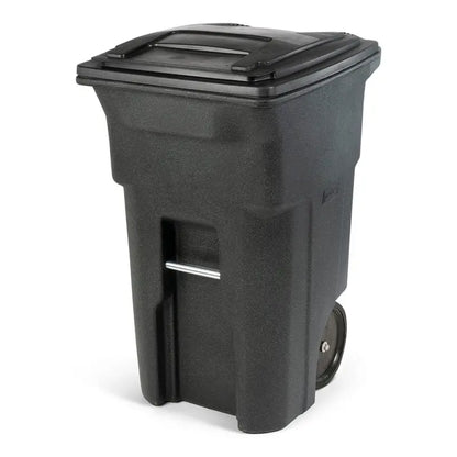 Toter 64-Gallon Greenstone Trash Can  Quiet-Wheel Design with Secure Lid