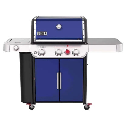 Deep Ocean Blue Liquid Propane Grill  Compact Portable Burner Grill for Outdoor Cooking