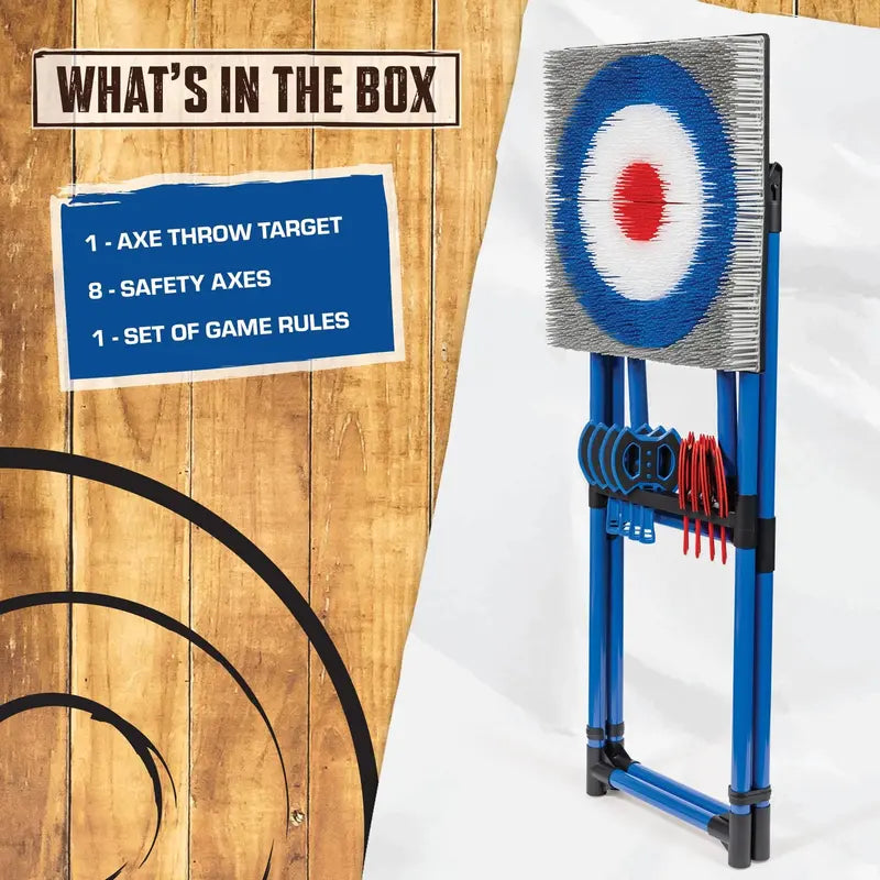 EastPoint Deluxe Steel Axe Throwing Target  Full-Size Outdoor Game Set with Mounting Hardware
