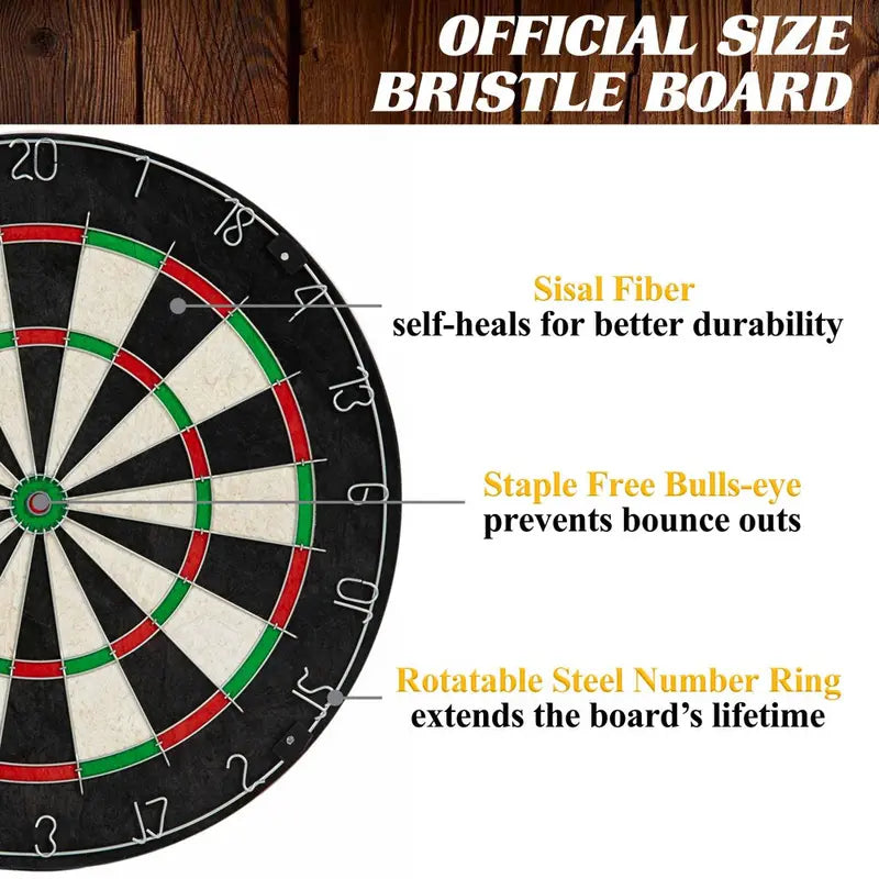 Barrington 40″ Dartboard Cabinet  LED Illumination, Self-Healing Target, Includes 6 Darts & Scoreboards
