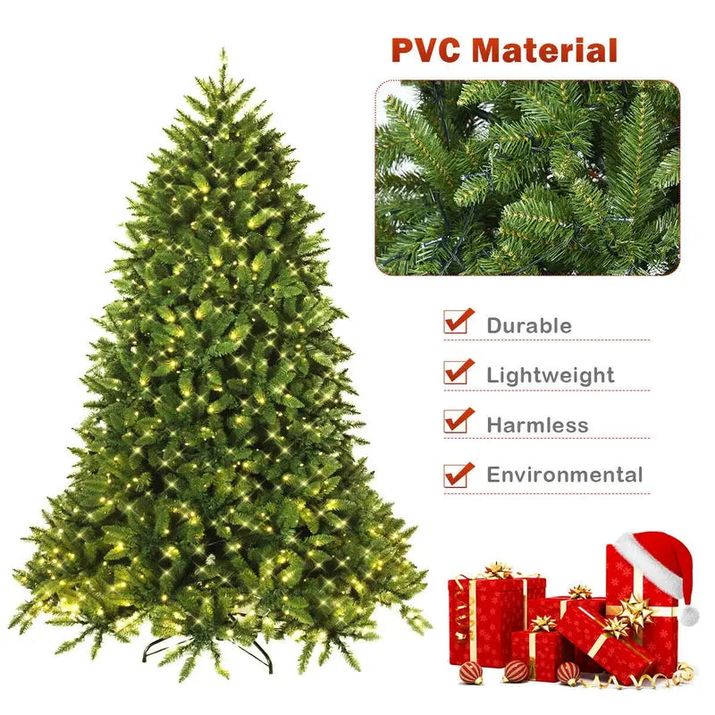 5-Foot Pre-Lit Hinged Artificial Fir Christmas Tree  Easy Setup Design