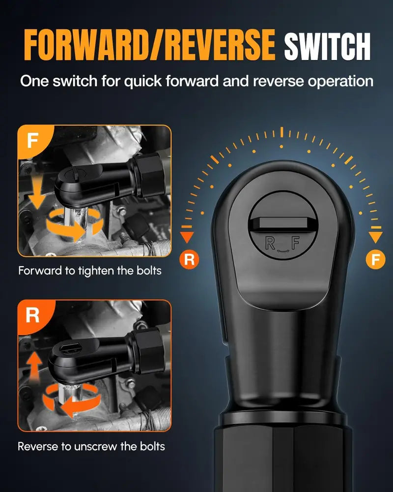 WORKPROX 20V Dual-Socket Cordless Ratchet Wrench Kit  1/2″ & 3/8″ Drive, 74 Ft-Lbs Torque, Includes Two Batteries