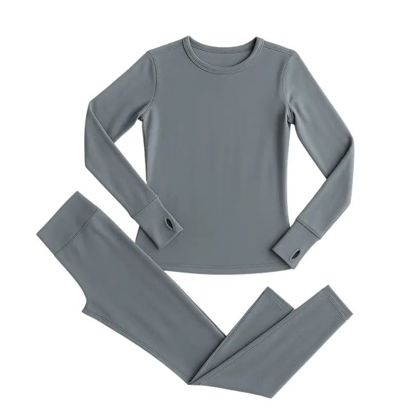 Women’s Thermal Fleece-Lined Base Layer Top and Leggings Combo