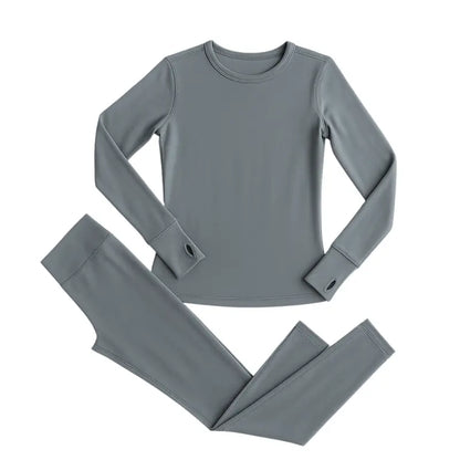 Women’s Thermal Fleece-Lined Base Layer Top and Leggings Combo