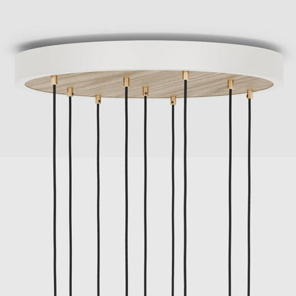 The Original Nine Pendant in Oak + Voronoi II