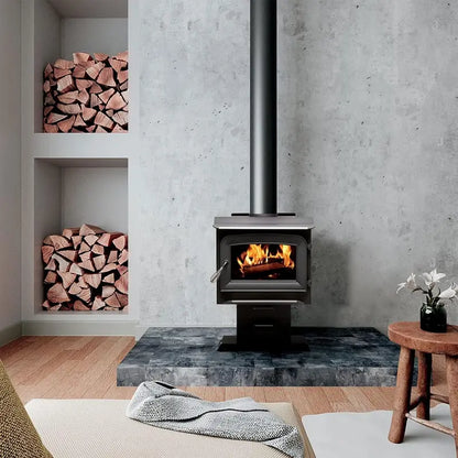 Ashley Hearth AW1120E-P — 1200 Sq. Ft. Pedestal Wood-Burning Stove