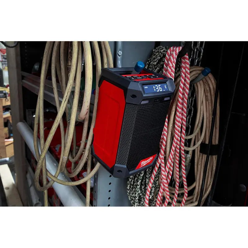 M12 12V Lithium-Ion Cordless Bluetooth/AM/FM Jobsite Radio  5.0 Ah & 2.5 Ah Batteries, Charger Included