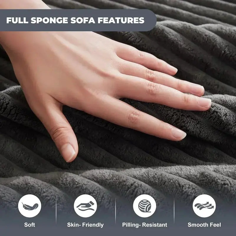 110-Inch Boneless Cloud Sofa: Ultra-Modular Living Room Lounge with Deep, Supportive Seating