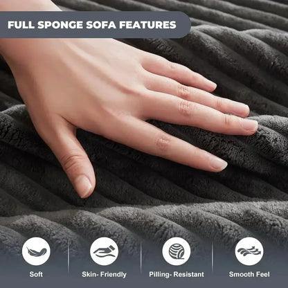 110-Inch Boneless Cloud Sofa: Ultra-Modular Living Room Lounge with Deep, Supportive Seating