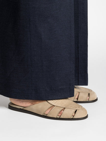 CAPRI MULE RAFFIA TAUPE