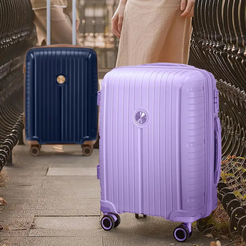 Lightweight 5-Piece PP Hardshell Carry-On Luggage Set  Dual Spinner Wheels & TSA Lock Travel Suitcases