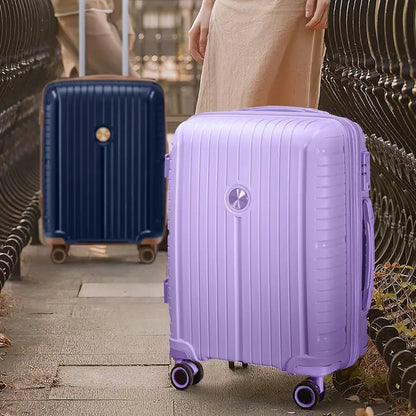 Lightweight 5-Piece PP Hardshell Carry-On Luggage Set  Dual Spinner Wheels & TSA Lock Travel Suitcases