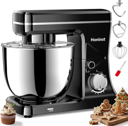 10-Speed Stand Mixer  6-Quart Tilt-Head Model with 8-in-1 Splash Guard and Dishwasher-Safe Attachments