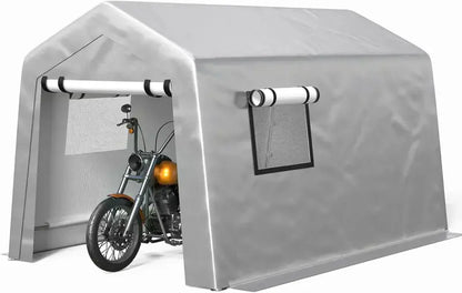 6 ft × 8 ft Portable Carport Tent  Heavy-Duty Four-Season Garage Tent with Removable Side Walls