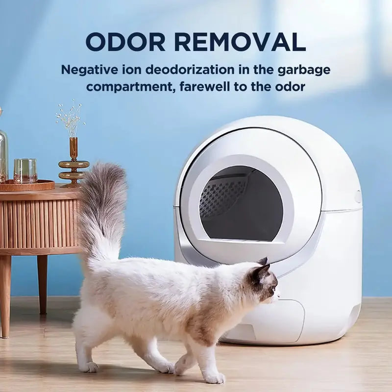 SmartPaws Automatic Self-Cleaning Cat Litter Box, App-Controlled, Multi-Cat, 10L Capacity
