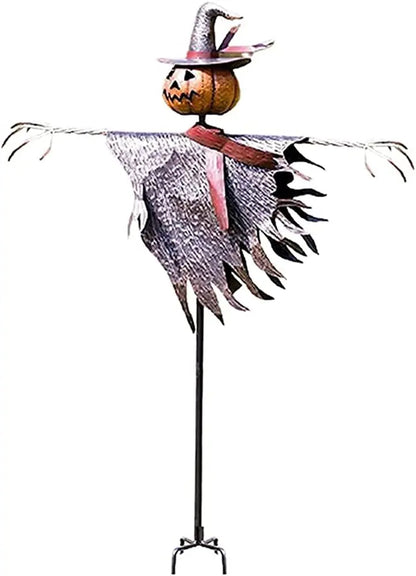 Handcrafted Halloween Scarecrow with Jack-O’-Lantern Accent