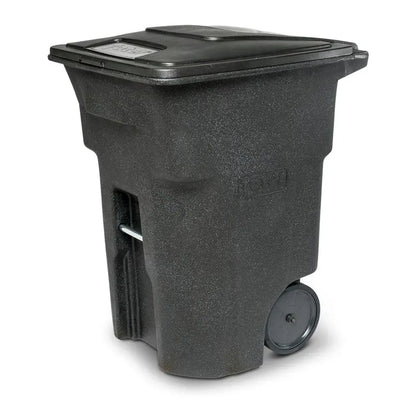 Toter 96-Gallon Wheeled Trash Can  Heavy-Duty Resin Bin with Smooth-Rolling Casters & Secure Lid