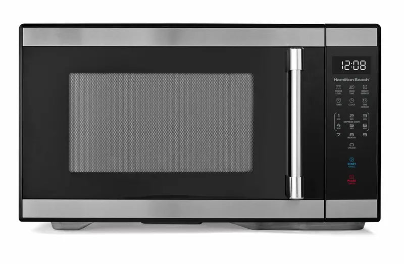 Hamilton Beach 1.1 Cu Ft Countertop Microwave  1000W, Sensor Cooking, Stainless Steel Design