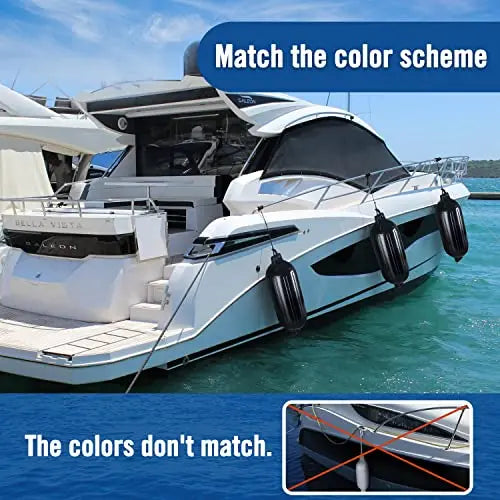 Affordura Boat Fender 4 Pack Boat Bumpers Fenders with 4 Ropes, Boat Bumpers for Pontoon