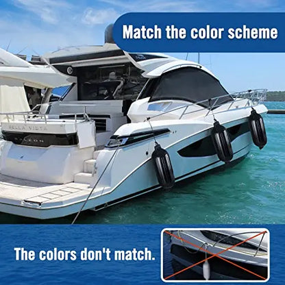 Affordura Boat Fender 4 Pack Boat Bumpers Fenders with 4 Ropes, Boat Bumpers for Pontoon