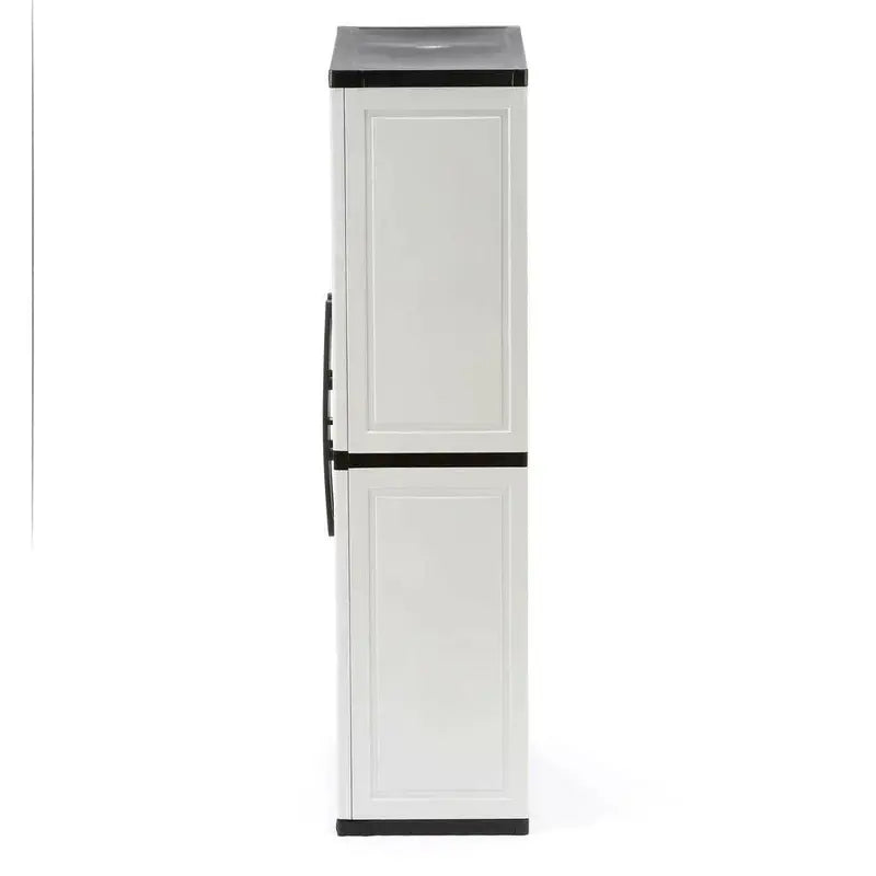 HDX Freestanding Gray Garage Cabinet  35″W × 71″H × 18″D, Lockable Doors & Adjustable Shelves