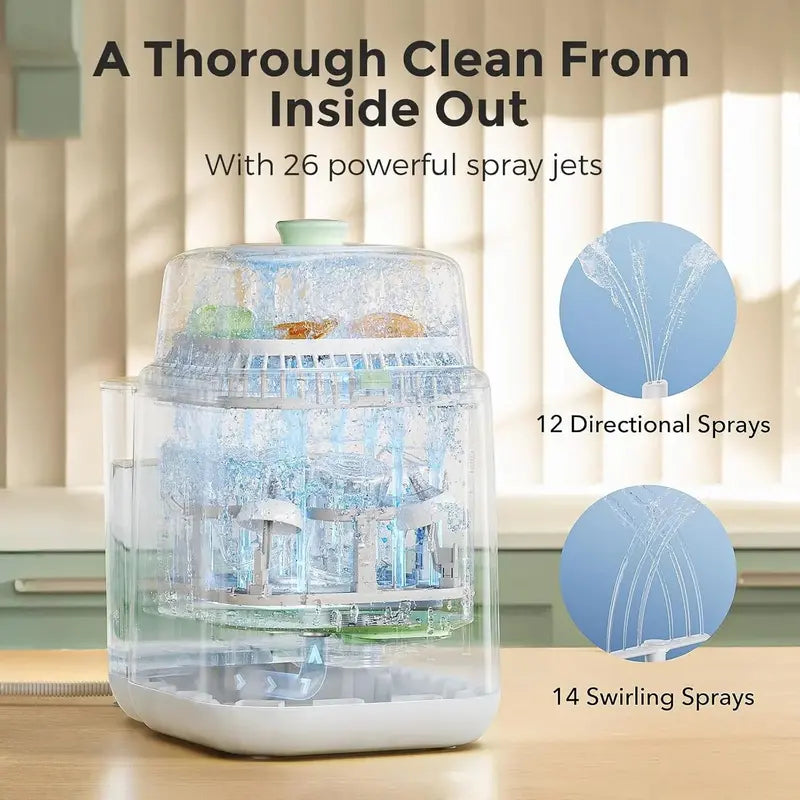 All-in-One Baby Bottle Sterilizer, Washer & Dryer  For Bottles, Pump Parts, and Infant Essentials