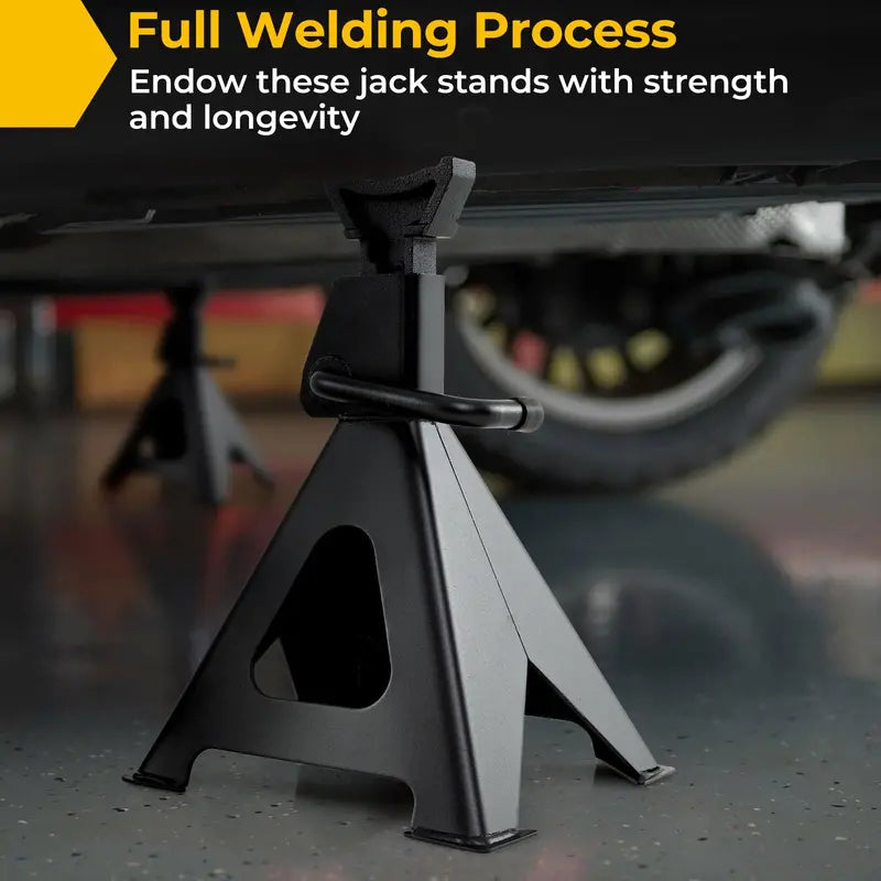 6-Ton Heavy-Duty Jack Stands  Adjustable 14″23″ Self-Locking Car Lift Supports with 13,000 lb Capacity