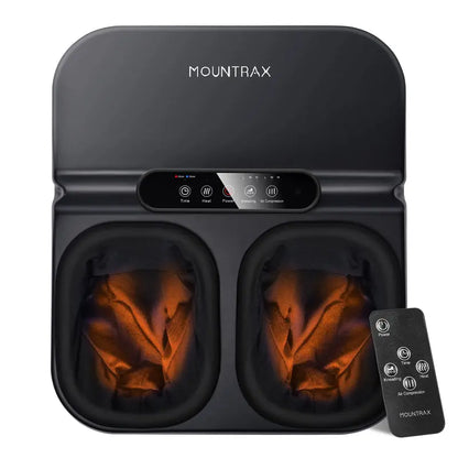 Mountrax Shiatsu Foot Massager with Heat, Remote Control, Adjustable Modes & Air Compression