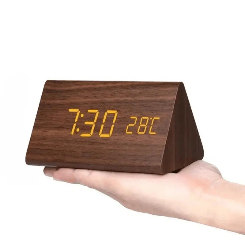 LED Desk Clock with Tap-to-Wake Display and Sound Sensitivity