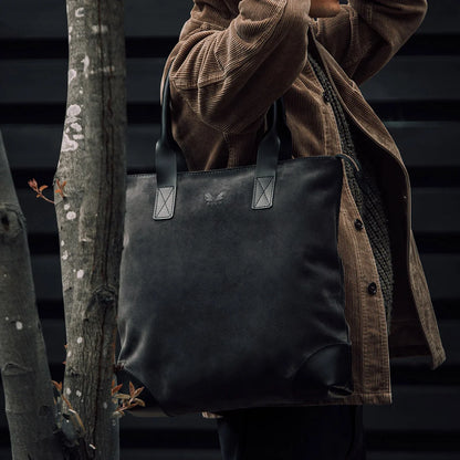 Suede Tote - Storm Grey