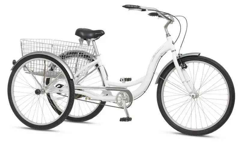 Schwinn Meridian Adult Tricycle  26-Inch Cruiser with Low-Step Frame, Wide Seat, and Rear Folding Basket