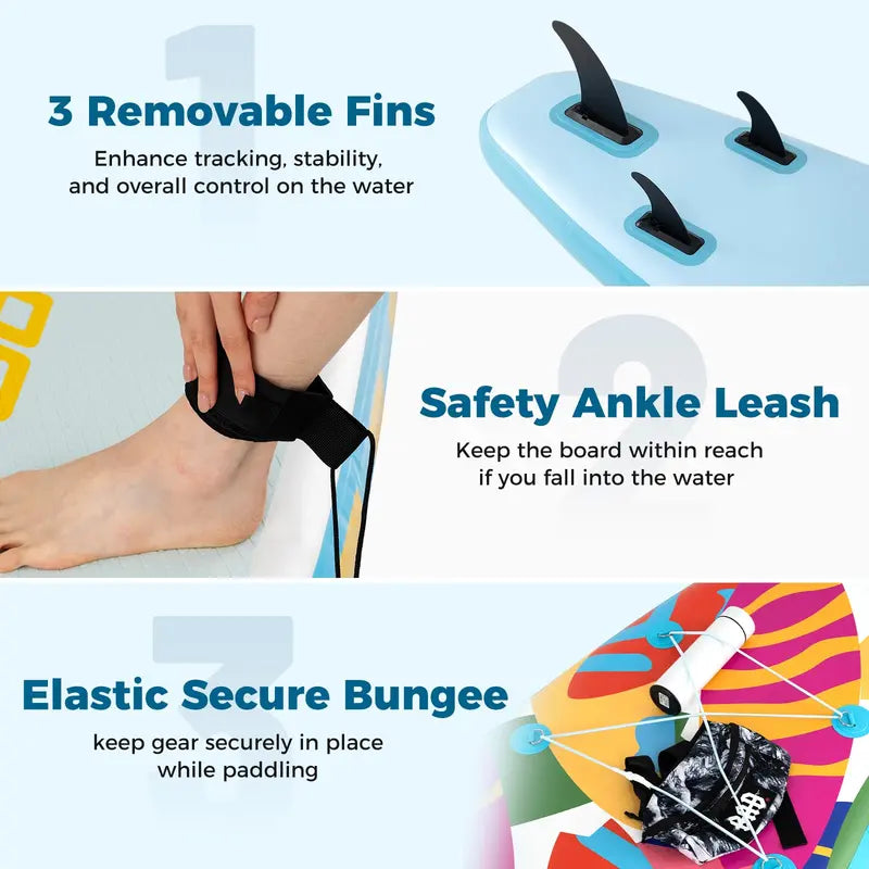 11-Foot Inflatable Stand-Up Paddle Board with Complete Accessory Kit