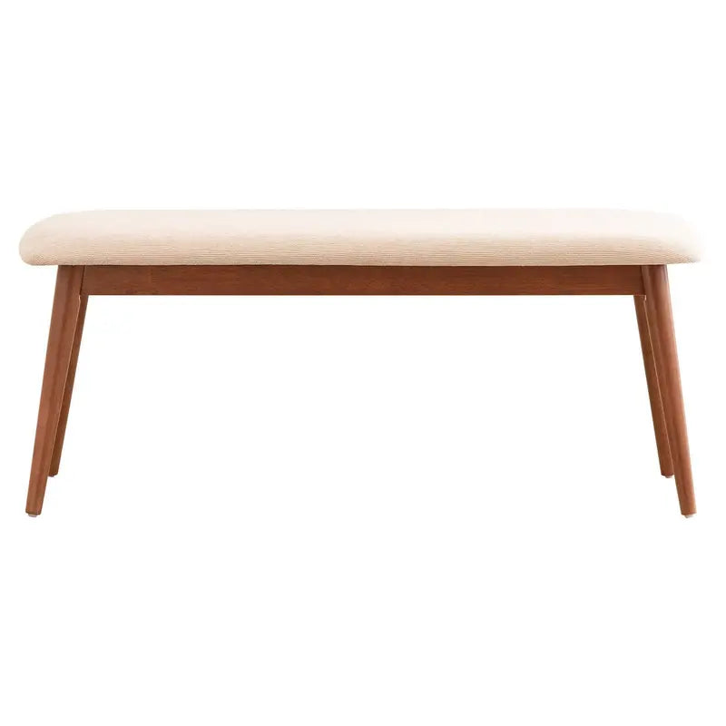 Weston Home Chelsea Upholstered Bench, Beige