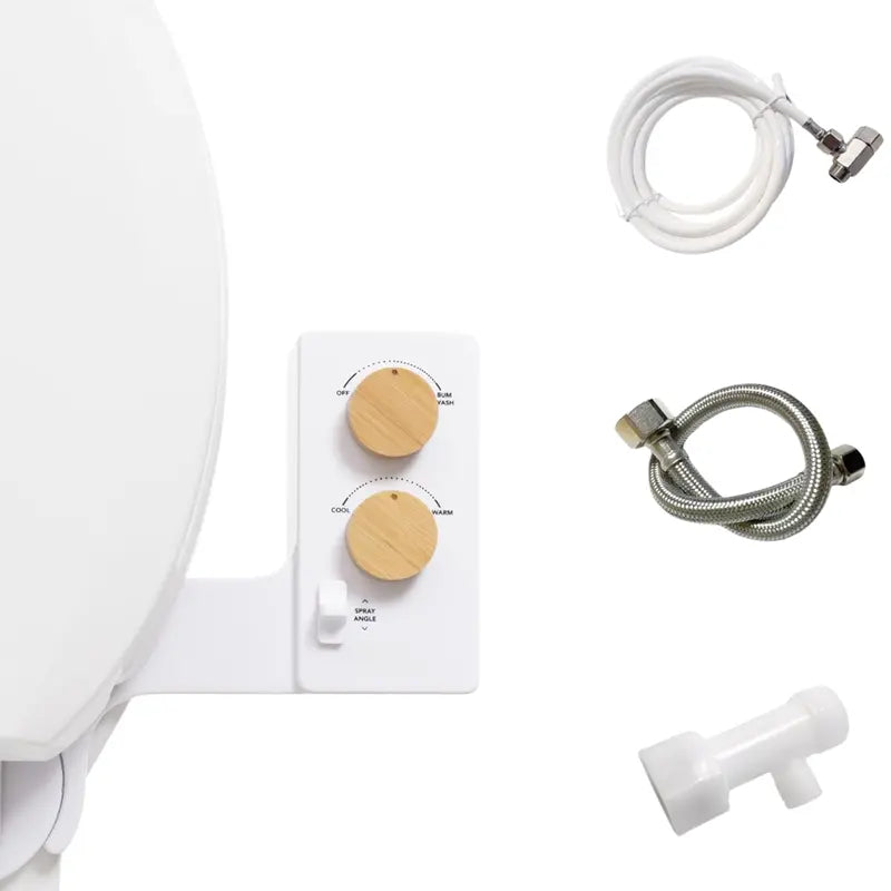 Non-Electric Bidet Seat Attachment  Manual Water Pressure Control, No Installation Tools Required