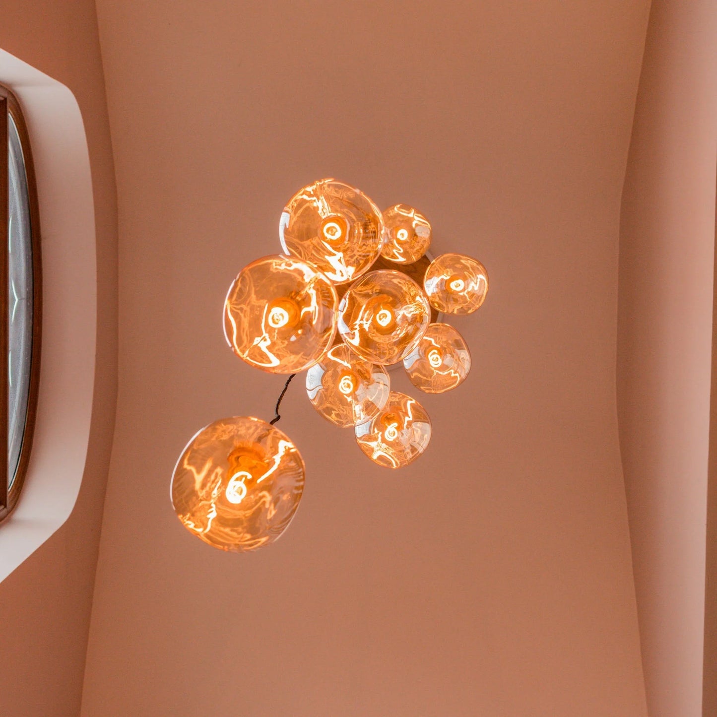 The Original Nine Pendant in Oak + Voronoi II
