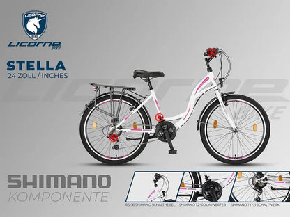 Licorne Stella Premium Urban City Bike  Lightweight Aluminum Frame with Integrated Lighting & Fenders