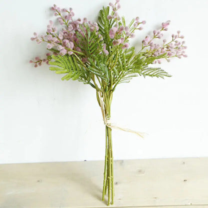 Acacia Silk Flower Stem  Delicate Faux Branch for Modern Home & Event Styling