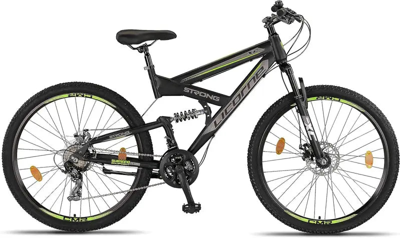 Licorne Bike Strong 2D Premium Hardtail Mountain Bike  Aluminum Frame, 21-Speed Drivetrain