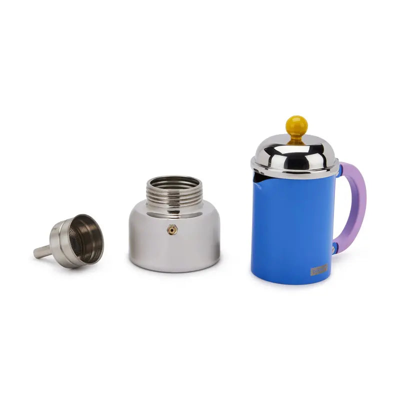 Bodum Chambord Stainless Steel Stovetop Espresso Maker  Pale Blue Finish