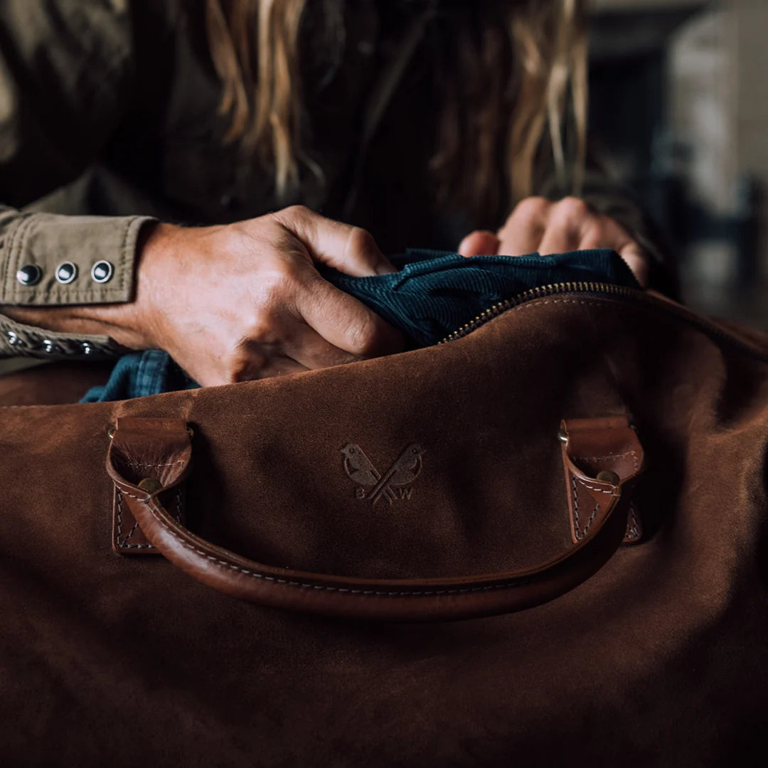 Suede Weekender - Tobacco Brown
