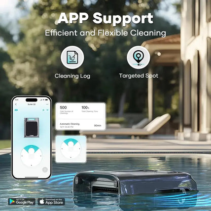 AIPER Surfer S2 Solar-Powered Pool Skimmer  APP-Controlled, Smart Navigation & Dual Charging