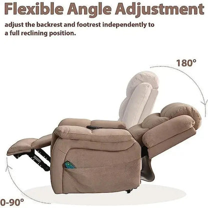 Lay-Flat Power Lift Recliner for Elderly  Therapeutic Massage & Heating Chair with Zero-Gravity Position